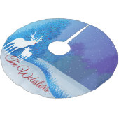 Wintertijd met Deer Kerstboom Rok (Gekanteld)