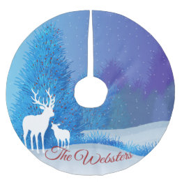 Wintertijd met Deer Kerstboom Rok