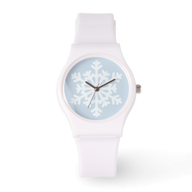 Wintertijd! Snowflake Horloge (Voorkant)