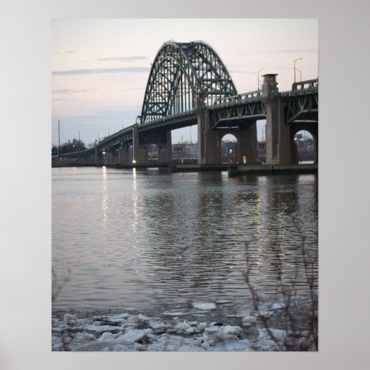 Wintertijd Tacony-Palmyra Bridge Poster (Voorkant)