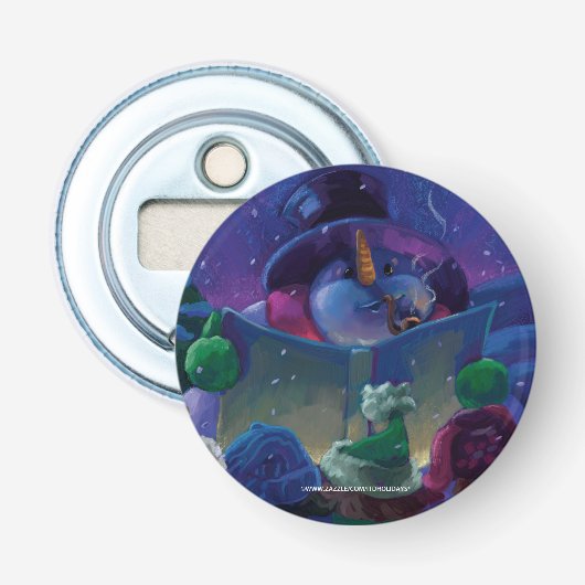 Wintertijdlezen Button Flesopener (Voorkant)