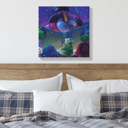 Wintertijdlezen Canvas Afdruk (Insitu (Slaapkamer))