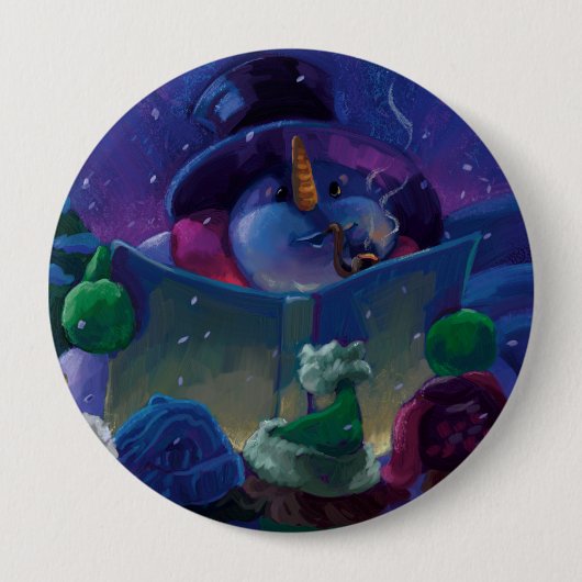 Wintertijdlezen Ronde Button 4,0 Cm (Voorkant)