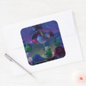 Wintertijdlezen Vierkante Sticker (Envelop)