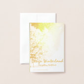 Wintertraum Baum in Gold Folie Kaarten (Met envelop)