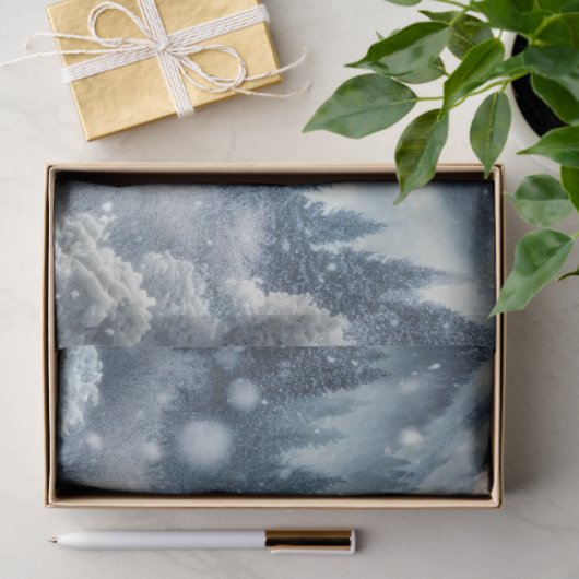 Wintertrein met kerstkrans Decoupage Tissuepapier (Geschenk)