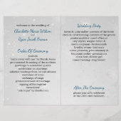 wintertrouwprogramma voor zilveren aqua snewflakes (Achterkant)