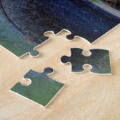 Wintertuin op zonsondergang legpuzzel (Zijkant)