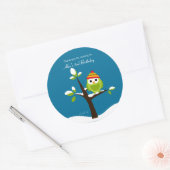 winteruil-Sticker Ronde Sticker (Envelop)