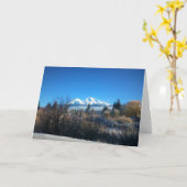 WinterUitzicht op Mount Shasta, CA Kaart (Gele Bloem)