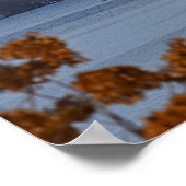 WinterUitzicht van de vuurtoren van Esopus Meadows Poster (Hoek)