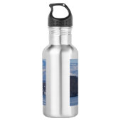 WinterUitzicht van de vuurtoren van Esopus Meadows Waterfles (Achterkant)