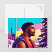 Wintervakantie Hunk 01 Briefkaart (Voorkant / Achterkant)