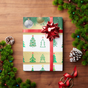 Wintervakantie met cadeautjes met kerstfeestvieren cadeaupapier