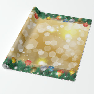 Wintervakantie met kerstfeest cadeaupapier