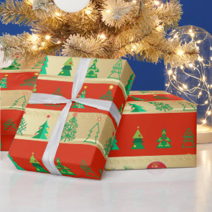Wintervakantie met kerstfeest cadeaupapier