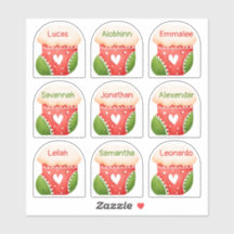 Wintervakantie Naam Stickers