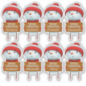 Wintervakantie Naam Stickers (Voorkant)