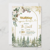 Wintervakantie Open Huis Kerstfeest Kaart (Voorkant)
