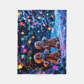 Wintervakantie peperkoek Kerstkunst Fleece Deken (Voorkant)