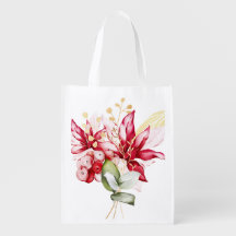 Wintervakantie rode poinsettia waterverf bloemen