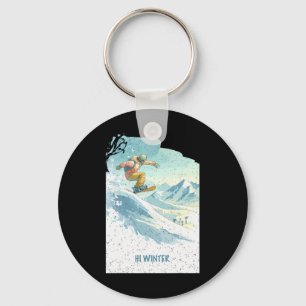 Wintervakantie Snowboarden Kerstmis Kerstmis Snowb Sleutelhanger