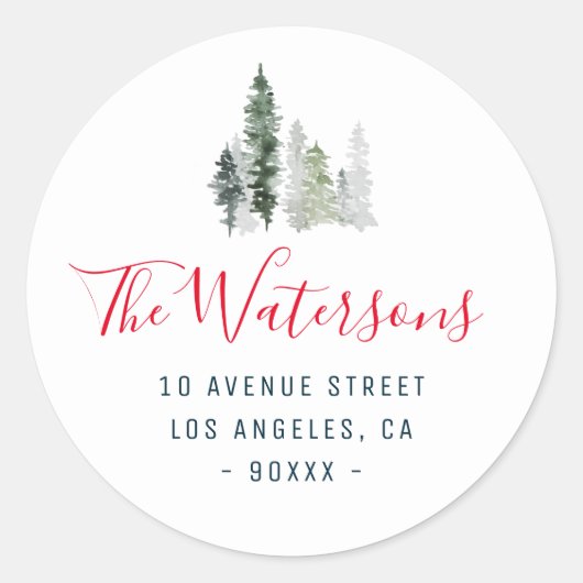 wintervakantieadres sticker (Voorkant)