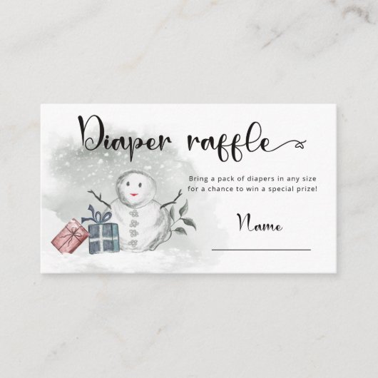 Winterverkeer baby shower informatiekaartje (Voorkant)