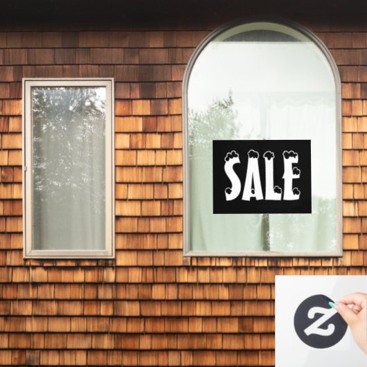 Winterverkoopteken, Kleinhandelswinkeloverdrukplaa Raamsticker (Huis Raam)