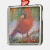 WinterVisitor 3Keramisch Ornament (Links)