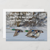 Wintervlucht Feestdagenkaart (Voorkant / Achterkant)