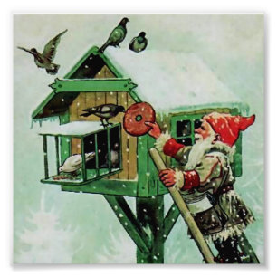 “Wintervoeders” van Jenny Nystrom Foto Afdruk
