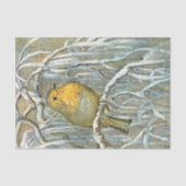 wintervogel Antiek Tissuepapier (Voorkant)