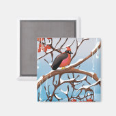wintervogel magneet (Voorkant / Achterkant)