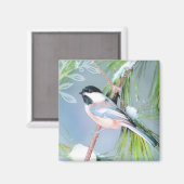 Wintervogelmagneet Magneet (Voorkant / Achterkant)