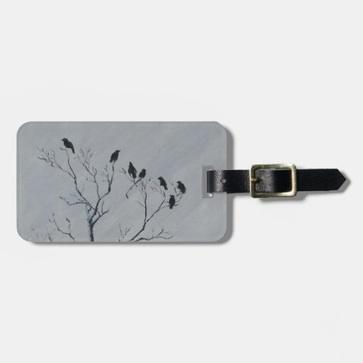 Wintervogels Bagagelabel (Voorkant horizontaal)