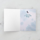 Wintervogels gaan op een takje zitten met Kerstmis Kaart (Binnen)