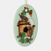 Wintervogels Keramisch Ornament (Rechts)