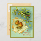  wintervogels kerst Briefkaart (Voorkant / Achterkant)