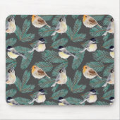 Wintervogels op bijkantoren muismat (Voorkant)