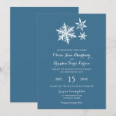 Wintervorst Sneeuwvlokken | Bruiloft Kaart (Voorkant / Achterkant)