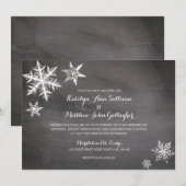 Wintervorst Sneeuwvlokken | Bruiloft Kaart (Voorkant / Achterkant)