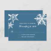 Wintervorst Sneeuwvlokken | Bruiloft RSVP (Voorkant / Achterkant)