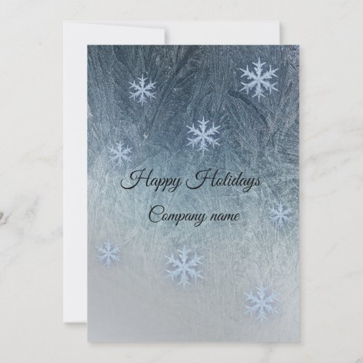 Wintervorst — Sneeuwvlokken — kerstfeest Kaart (Achterkant)