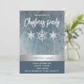 Wintervorst sneeuwvlokken zakelijk kerstfeest kaart (Staand voorkant)