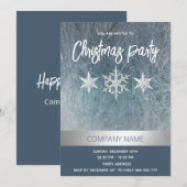 Wintervorst sneeuwvlokken zakelijk kerstfeest kaart (Voorkant / Achterkant)