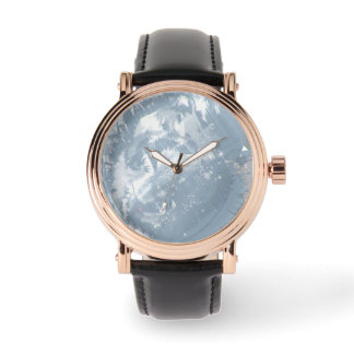 Wintervorstpatroon Horloge
