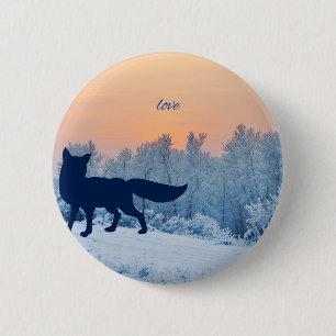 wintervos liefdesknop ronde button 5,7 cm