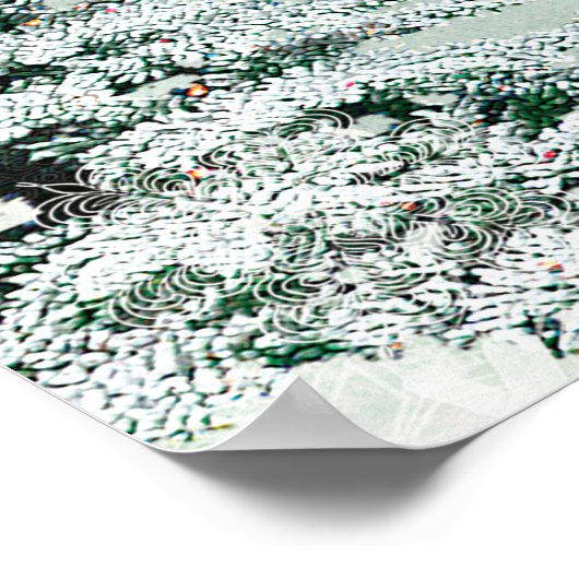 Wintervossen vakantie baby shower welkomstbord poster (Hoek)