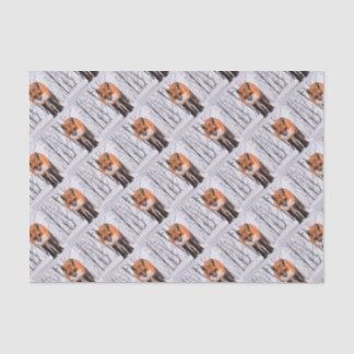 wintervossenpakpapier, cadeauverpakking voor bos tissuepapier